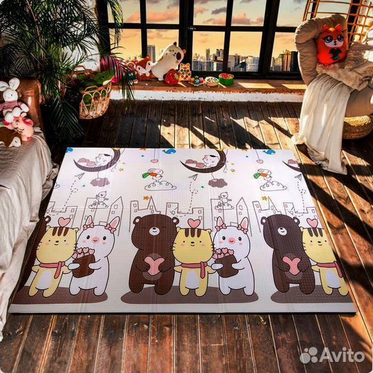 Детский коврик для ползания новый (заводской брак)