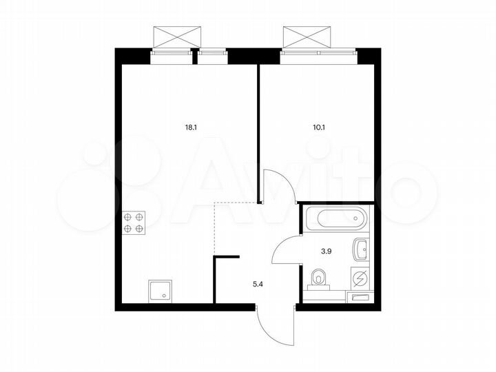 1-к. квартира, 37,5 м², 13/17 эт.