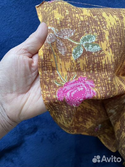 Ткань штапель СССР отрез 6 м хлопок х/б винтаж