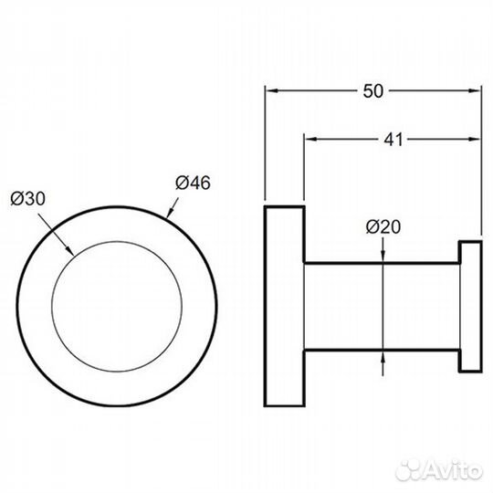 Крючок Jacob Delafon Classique E77826-CP Хром