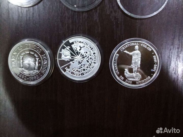 Серебряные монеты 1 Иберо - Американской серии