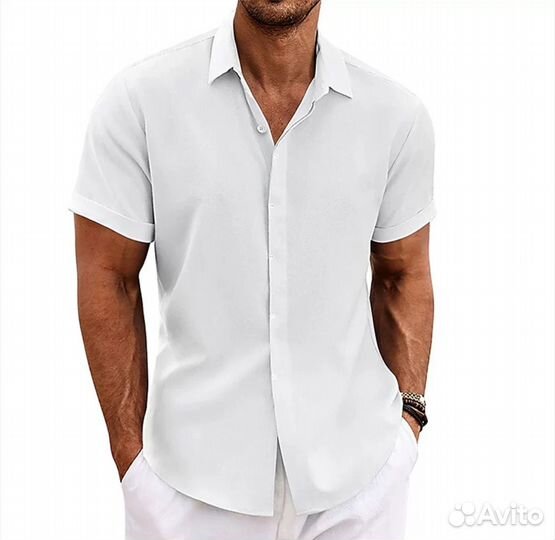 Летняя льняная рубашка