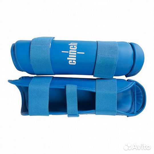 Защита голени clinch shin guard kick blue