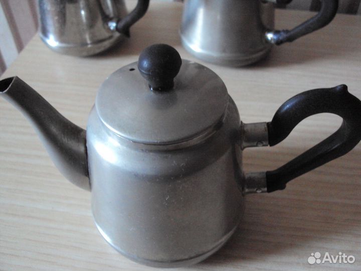 2 металлических заварочных чайника кольчугино СССР