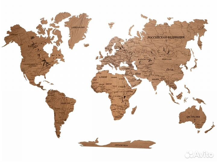Деревянные карты мира в Электросталь