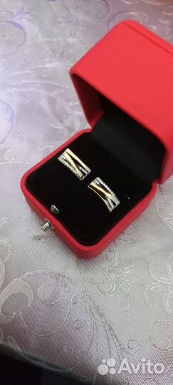 Серьги позолото