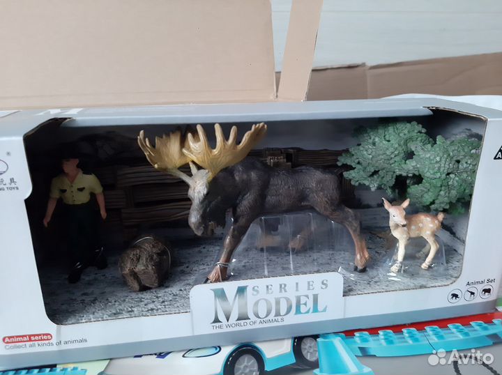 Фигурки животных 3 набора: Львы, Слоны, Олени