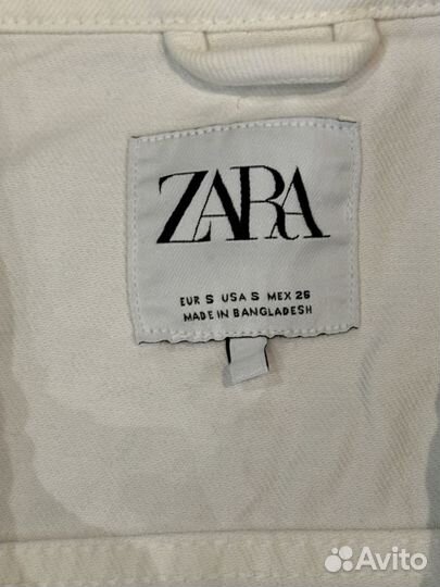 Джинсовая куртка zara женская