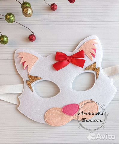 Маска Белая кошка