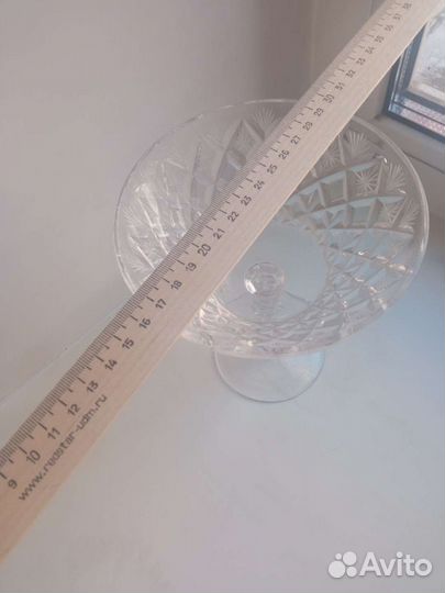 Хрусталь ваза на ножке