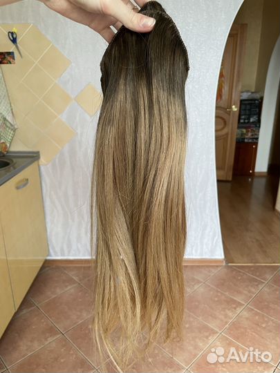 Волосы на трессах ручной работы (50 см)