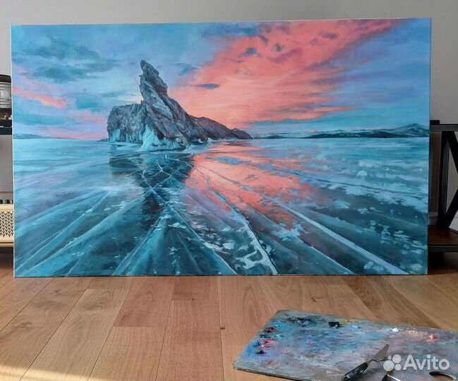 Картина. Озеро Байкал. Живопись