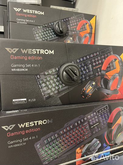 Набор геймера: мышь, наушники, клавиатура