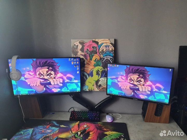 2 монитора + кронштейн