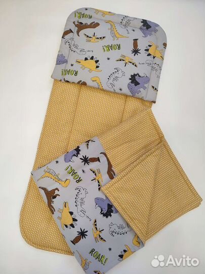 Матрасик, подушка, плед, в коляску