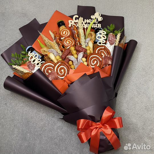 Съедобные мужские букеты