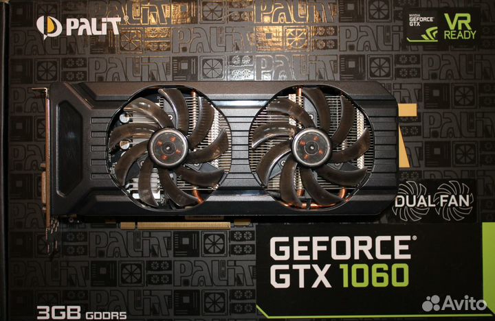 Видеокарта GTX 1060 3GB Palit Dual