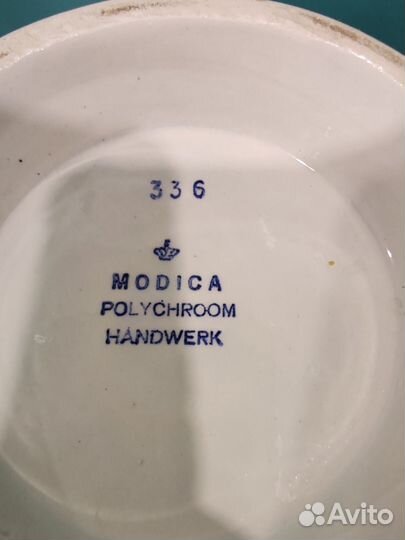 Винтажные полихромные вазы, фаянс. Германия