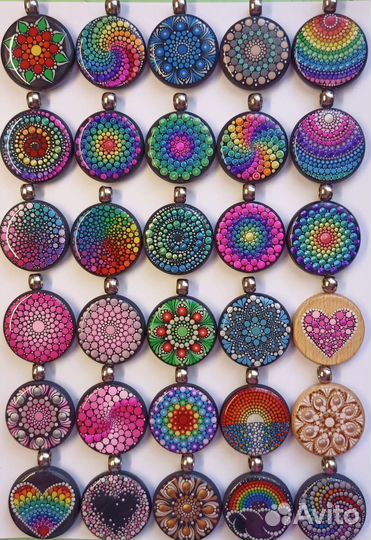 Брелок для ключей с ручной росписью