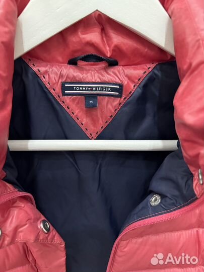 Tommy Hilfiger пуховик женский m розовый