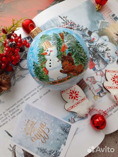 Шар на елку с росписью