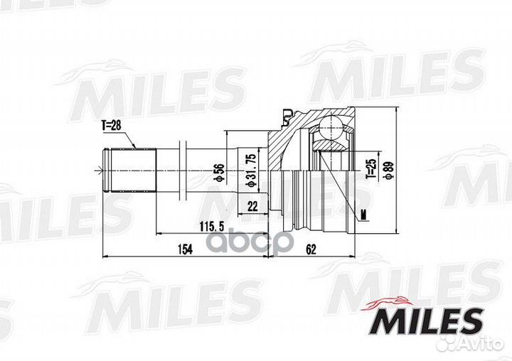 ШРУС наружный mitsubishi pajero/montero 2.0-3.0