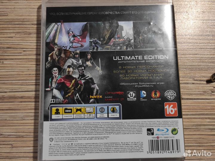 Игра injustice для приставки ps3 оригинальный