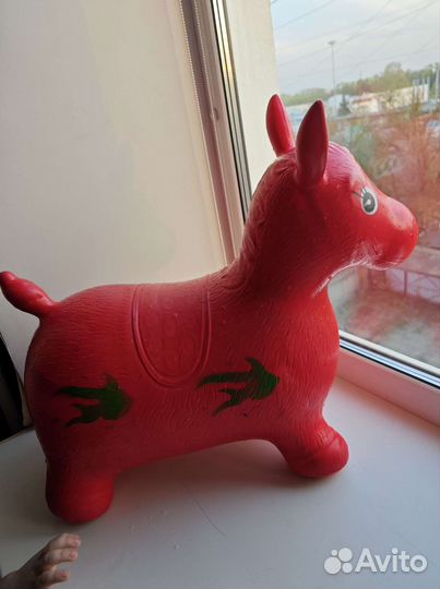 Игрушка прыгун ослик резиновый