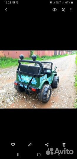 Детский электромобиль джип бу