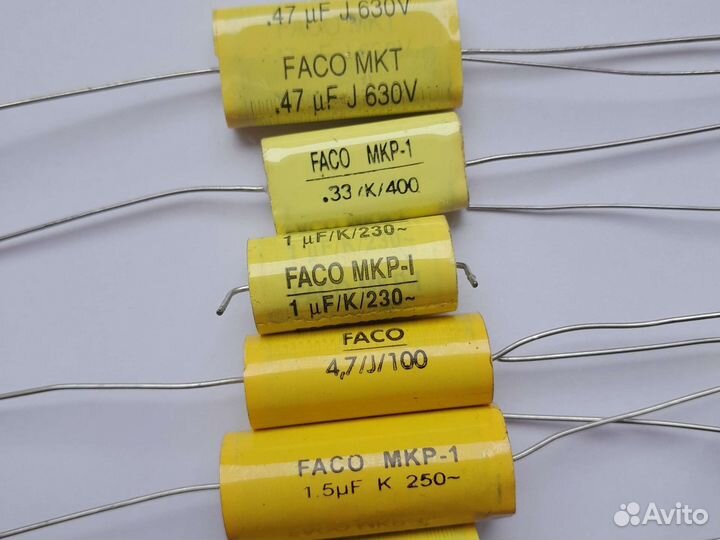 Конденсаторы мкр faco и bianchi, от 01uf до 2.2uf