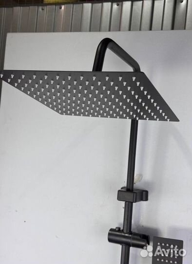 Душевая система 3 в 1 с дилнным краном черная