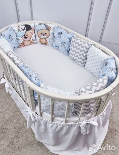 Комплект бортиков в кроватку с одеялом