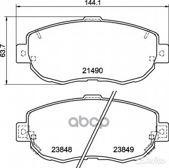 Колодки тормозные дисковые перед NP1073 NIS