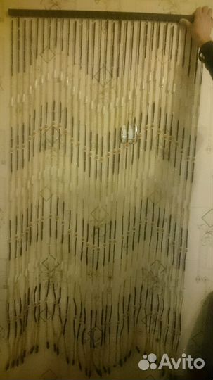 Штора деревянная в дверной проем