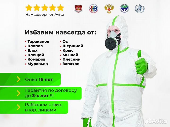 Дезинсекция клещей клопов блох тараканов муравьев