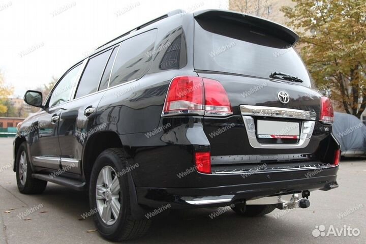 Юбка задняя Toyota LC 200 Urban Sport 08-15 черная