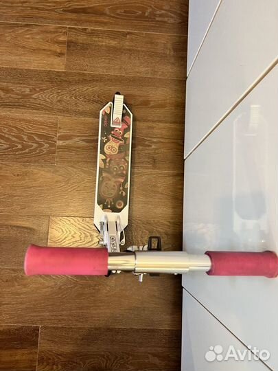 Самокат детский бело- розовый MID1 oxelo Декатлон