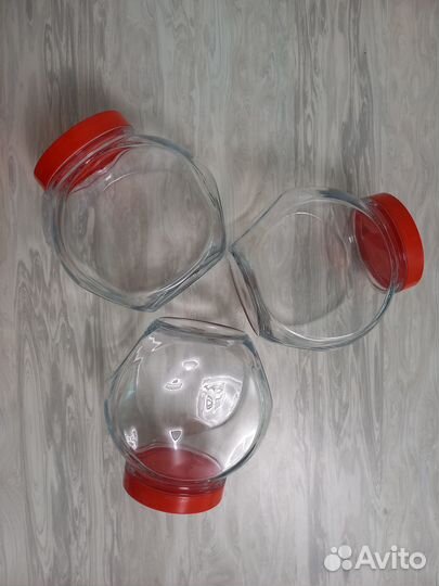 Набор банок для сыпучих продуктов из 3 шт