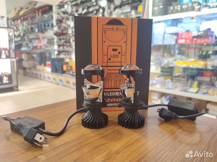 H4 led mini линзы 24 вольта