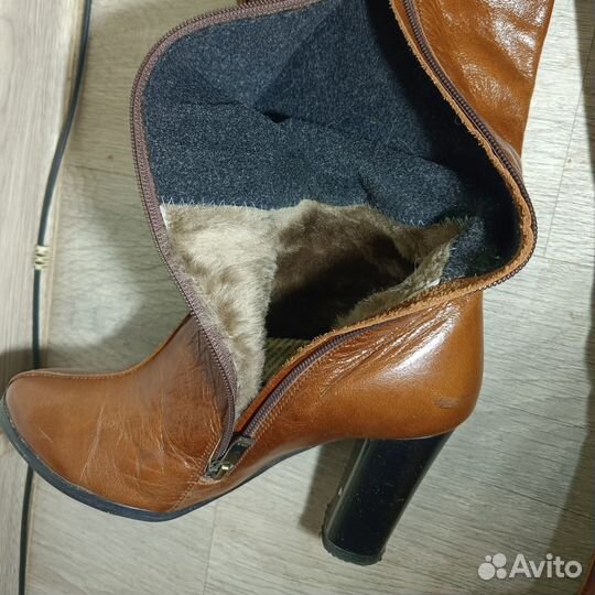 Зимние женские сапоги 38 натуральная кожа
