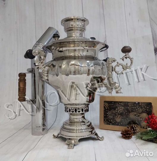 Самовар на дровах. Ваза гранная. Оригинал