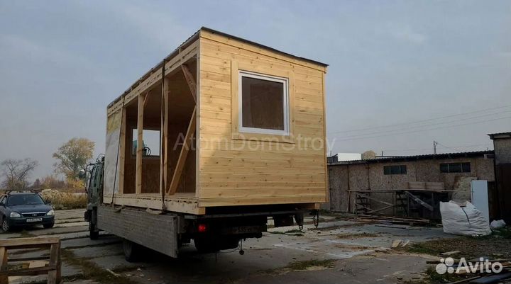 Бытовка деревянная утепленная с электрикой