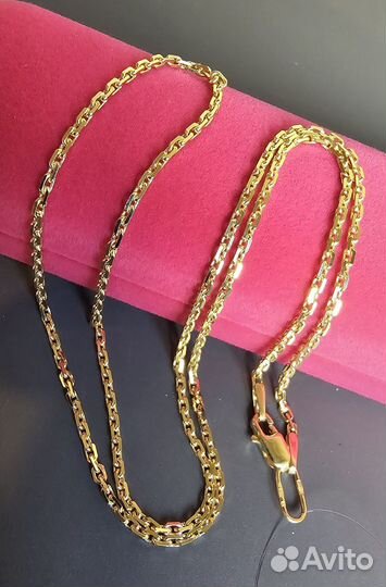Цепочка золотая якорная