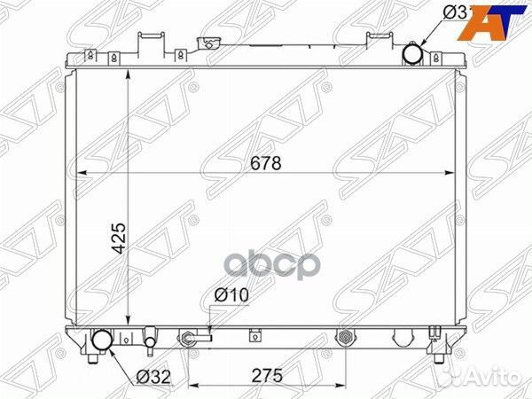 Радиатор Toyota Town Ace 96-08 TY0050-1.8 Sat