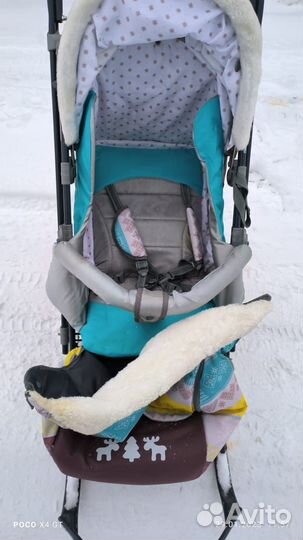 Детские санки-коляска