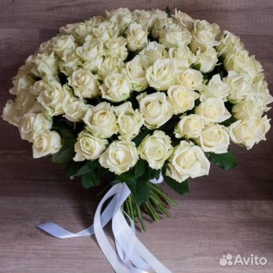 Букет 63 белые розы Цветы Красноярск
