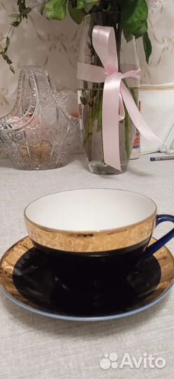 Чайная пара лфз кобальт СССР