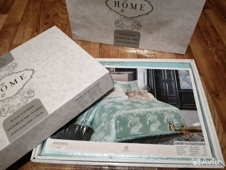 Постельное белье евро Сатин Жаккард Турция