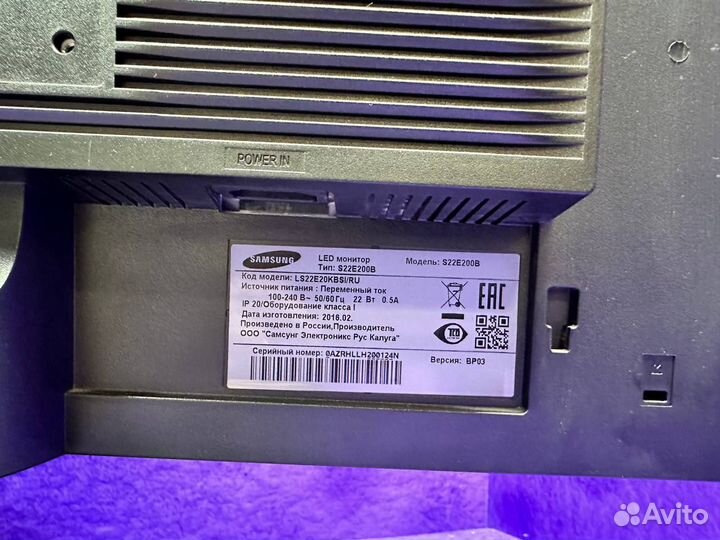 Монитор 22 дюйма LED samsung