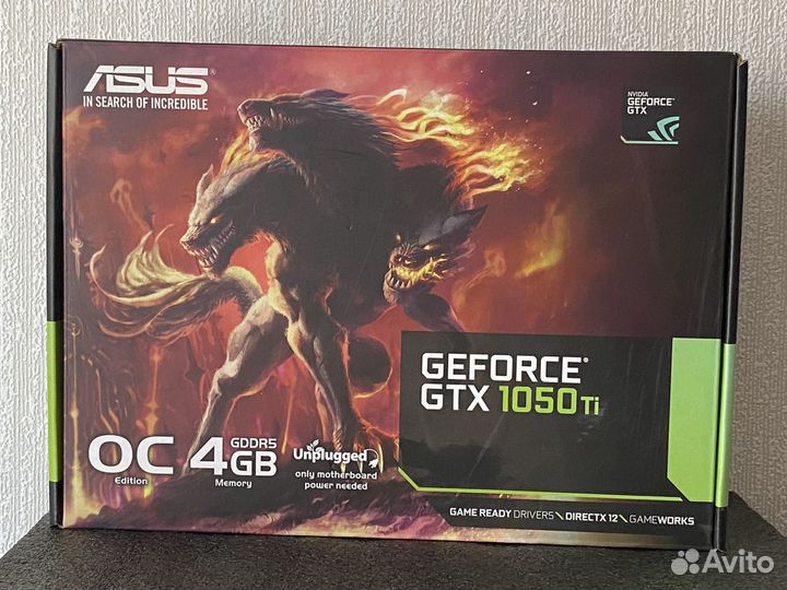 Видеокарта Asus GTX 1050 Ti Cerberus OC 4Gb